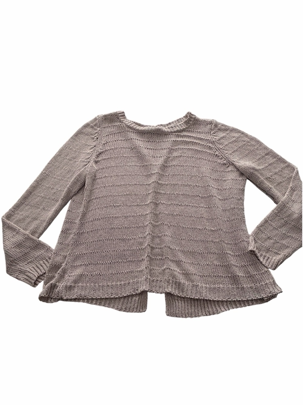 Lane Bryant Plus Size Lightweight Open Back Spring Summer Beige Sweater 18/20 2X